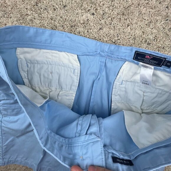 Vineyard Vines Shorts Mens Size 40 Flat Front Blue Chino Cotton Casual Short - Picture 14 of 15
